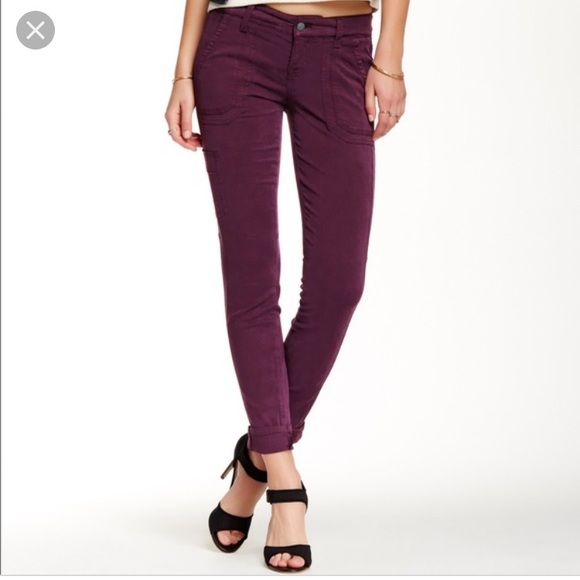 purple skinny pants